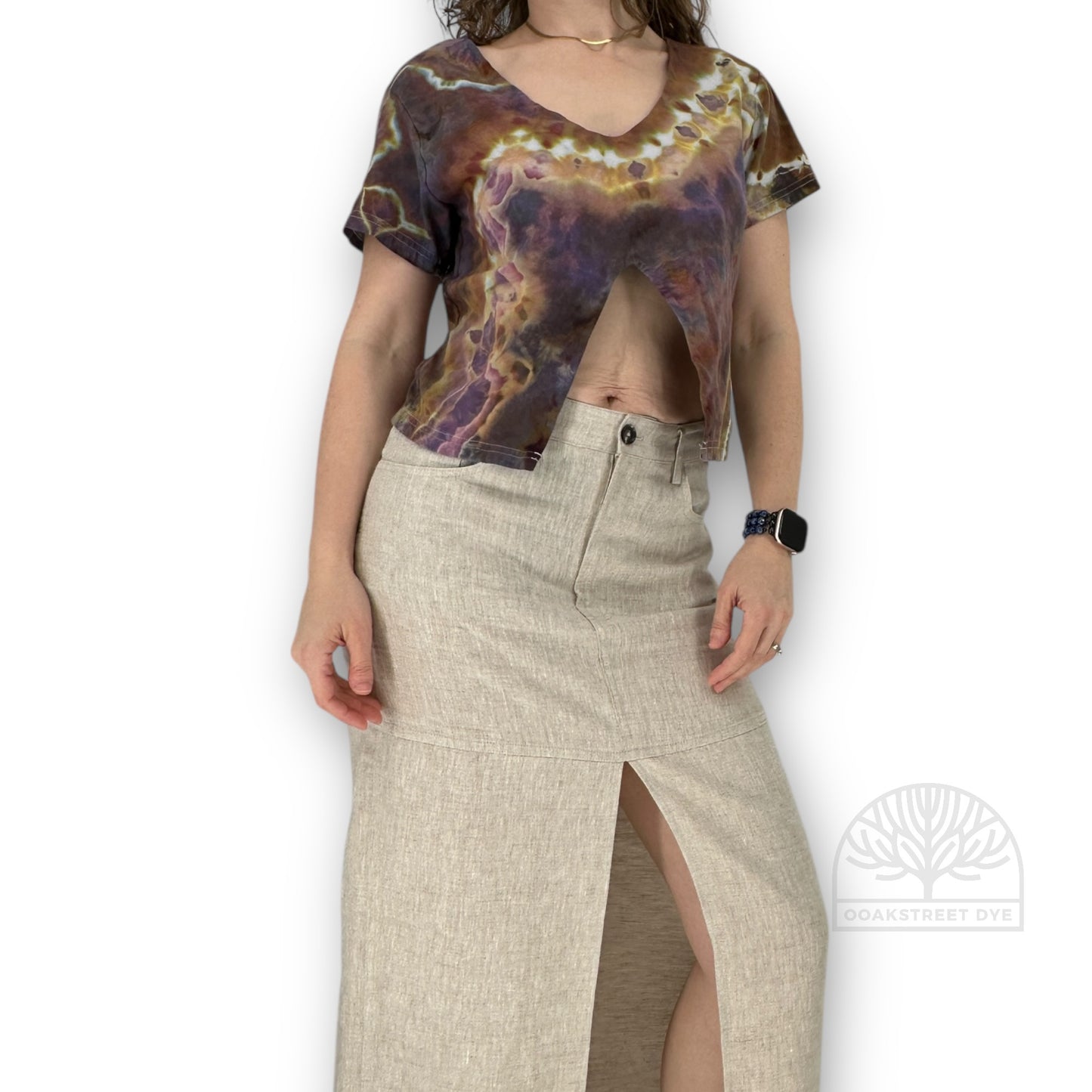 Plum Sunset Crop Tee | Size M
