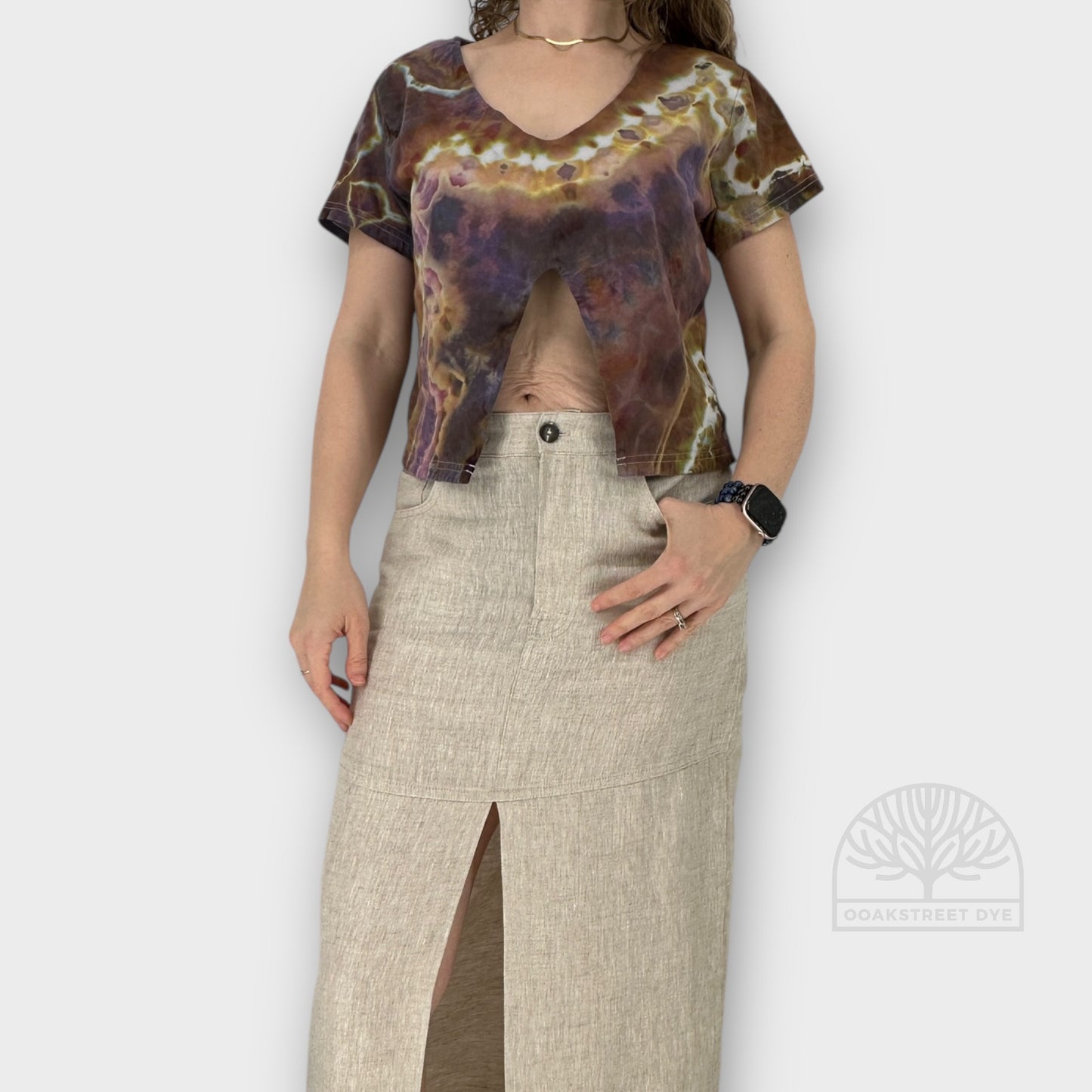 Plum Sunset Crop Tee | Size M