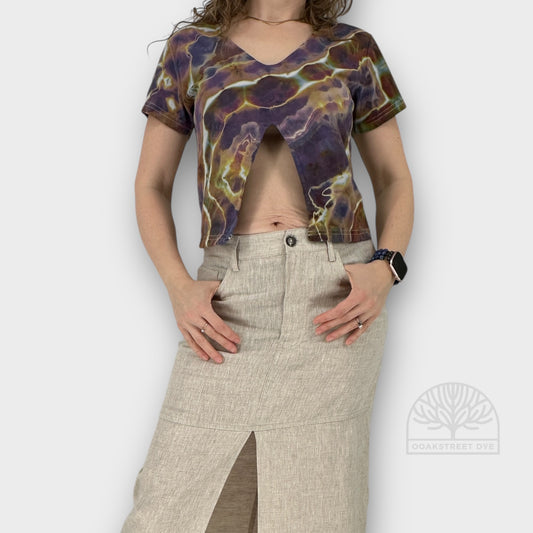 Plum Sunset Crop Tee | Size XS
