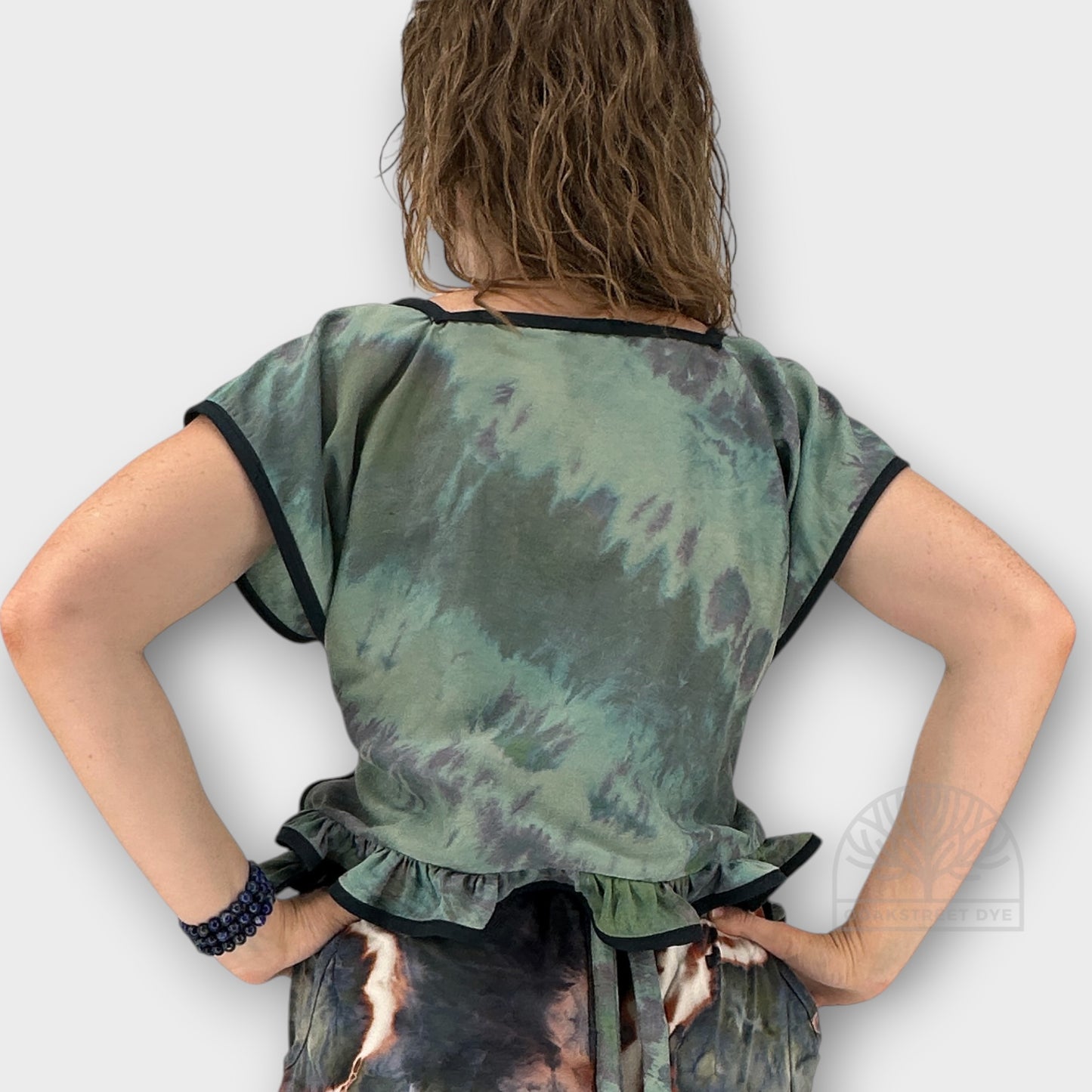Patina Hand-Dyed Silk Wrap Top