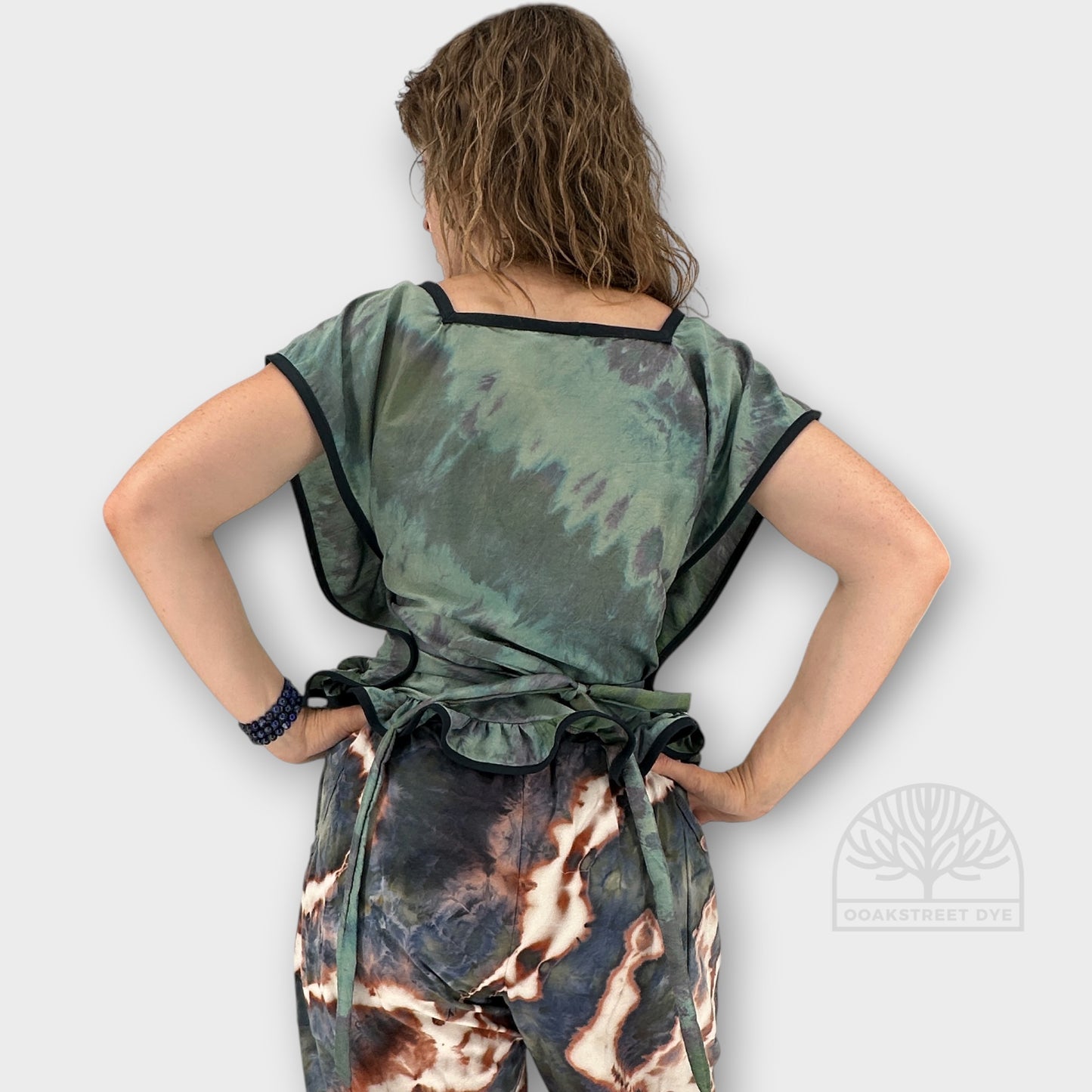 Patina Hand-Dyed Silk Wrap Top