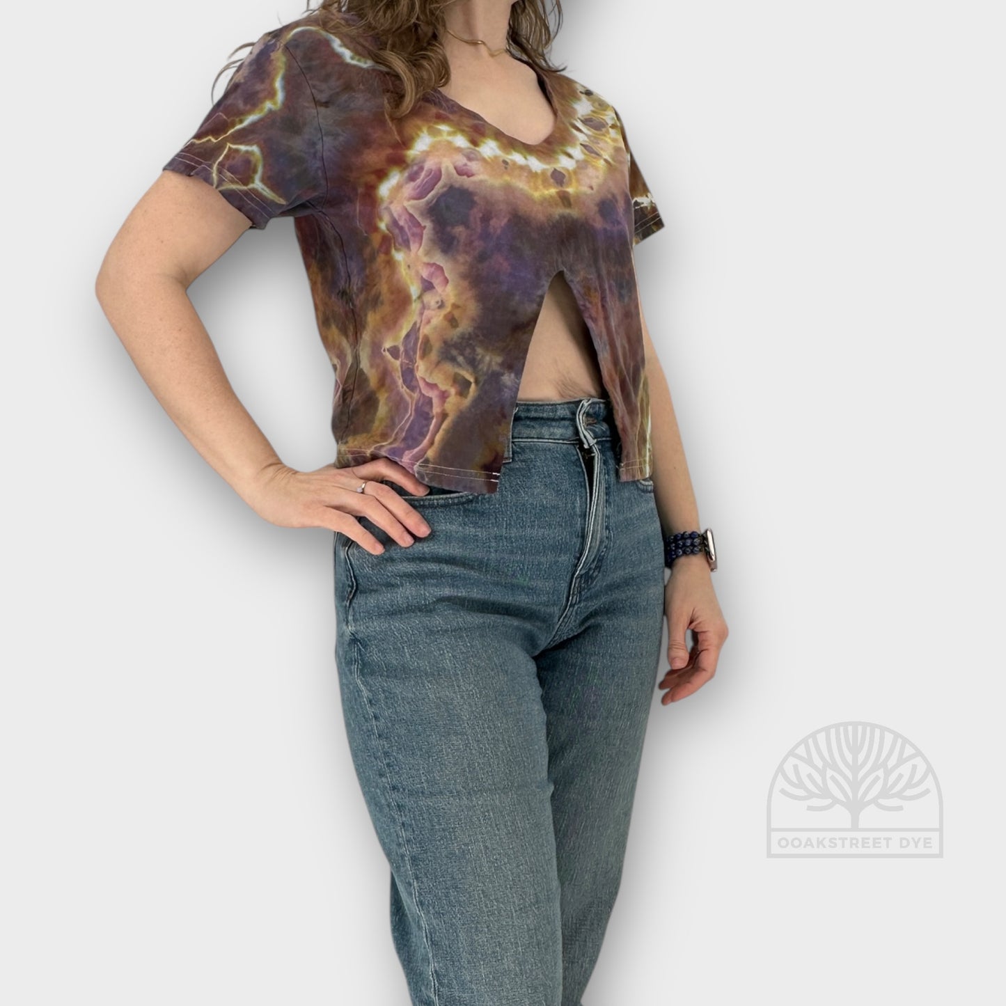 Plum Sunset Crop Tee | Size M
