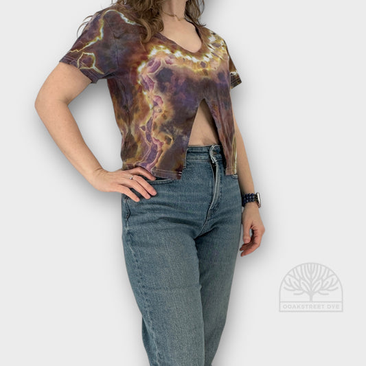 Plum Sunset Crop Tee | Size M