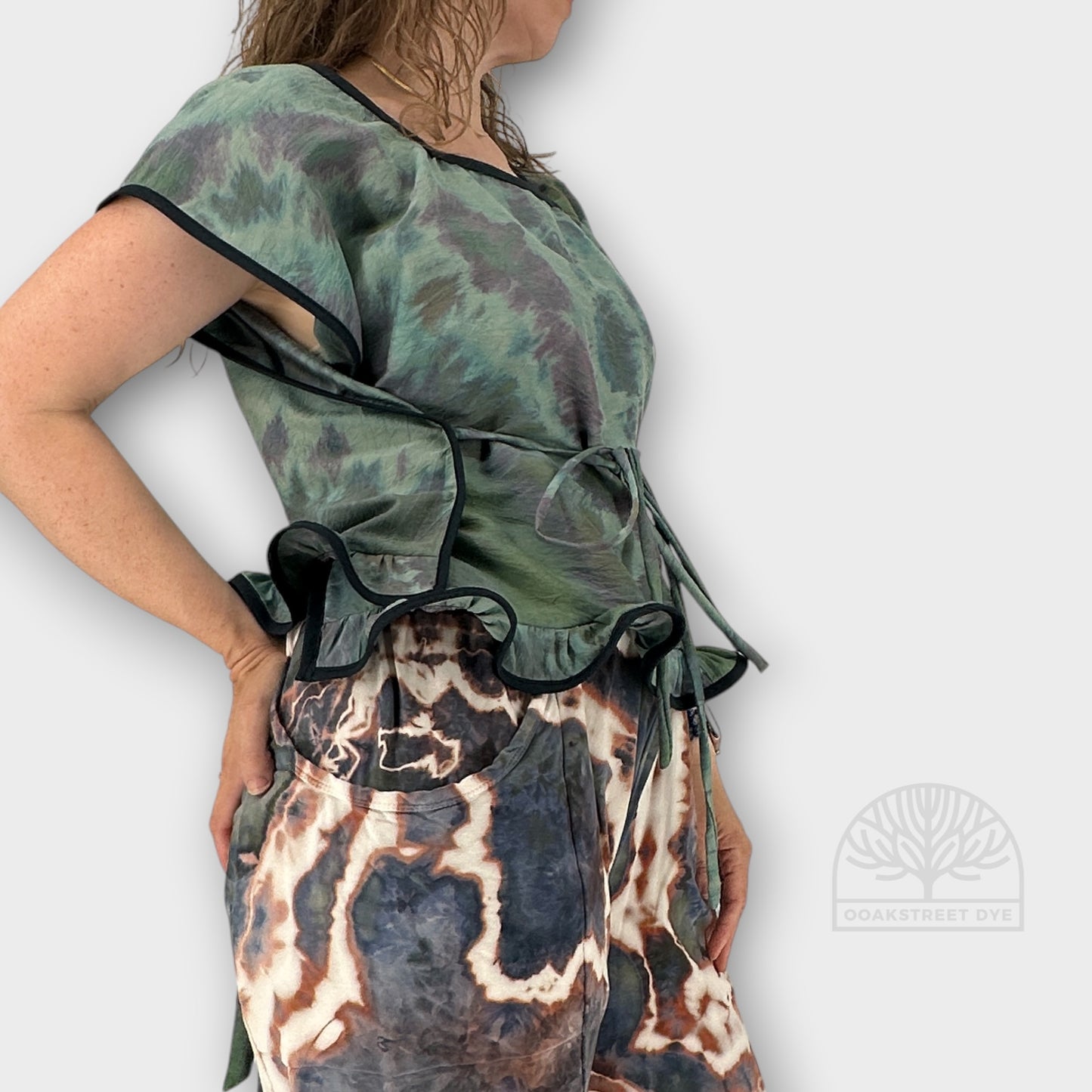 Patina Hand-Dyed Silk Wrap Top