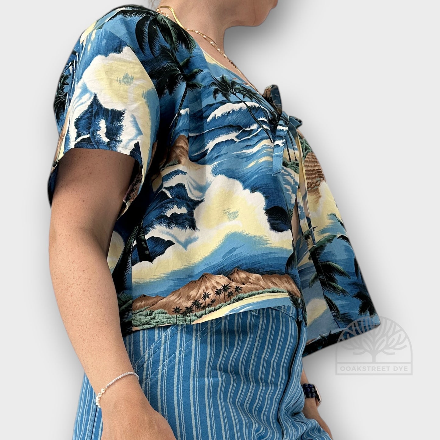 Paradise Found Tie-Front Cotton Top