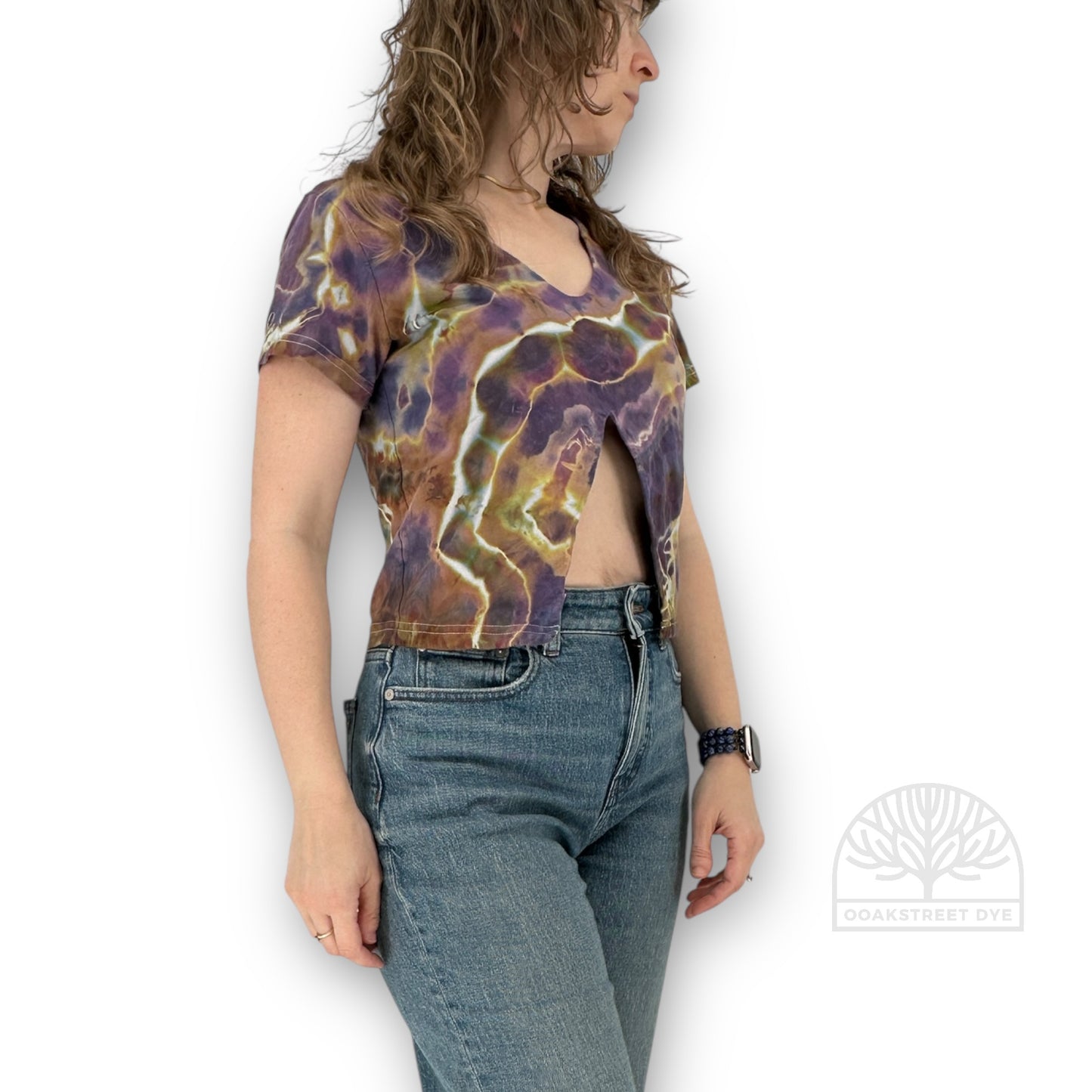 Plum Sunset Crop Tee | Size XS