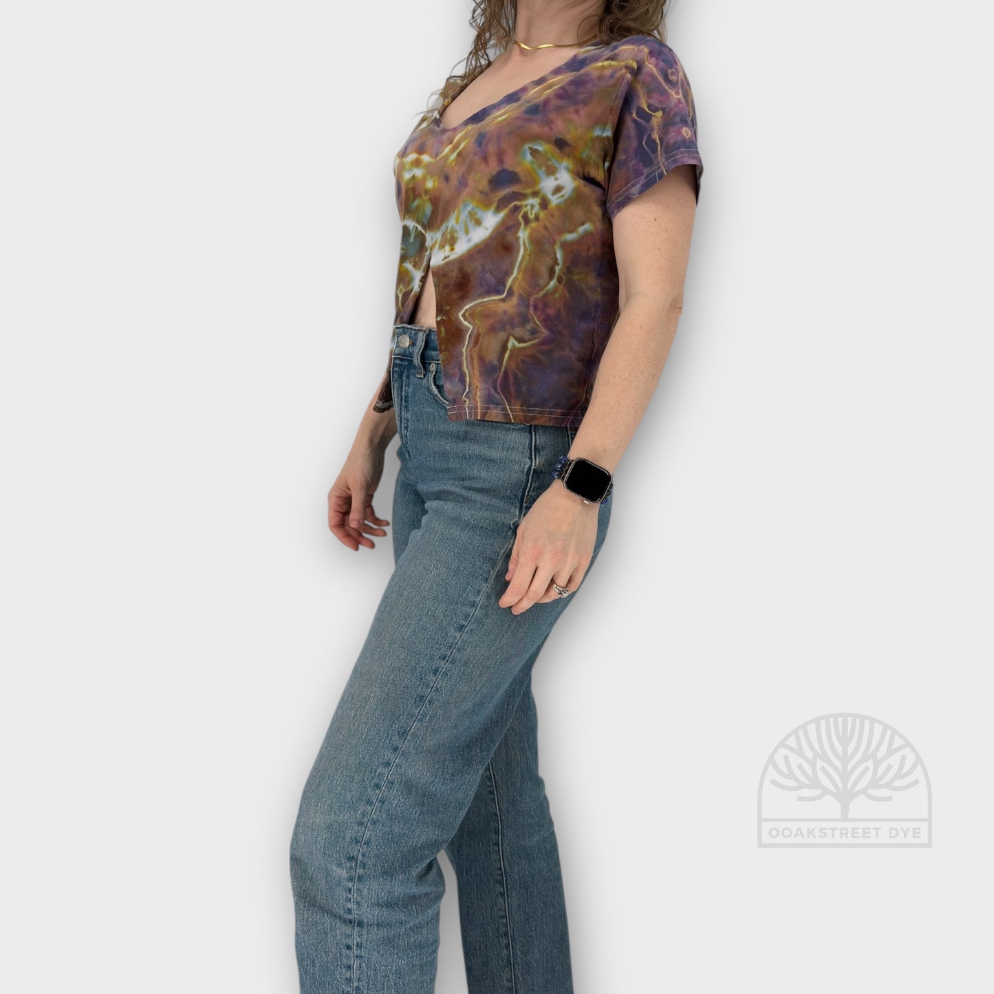 Plum Sunset Crop Tee | Size L