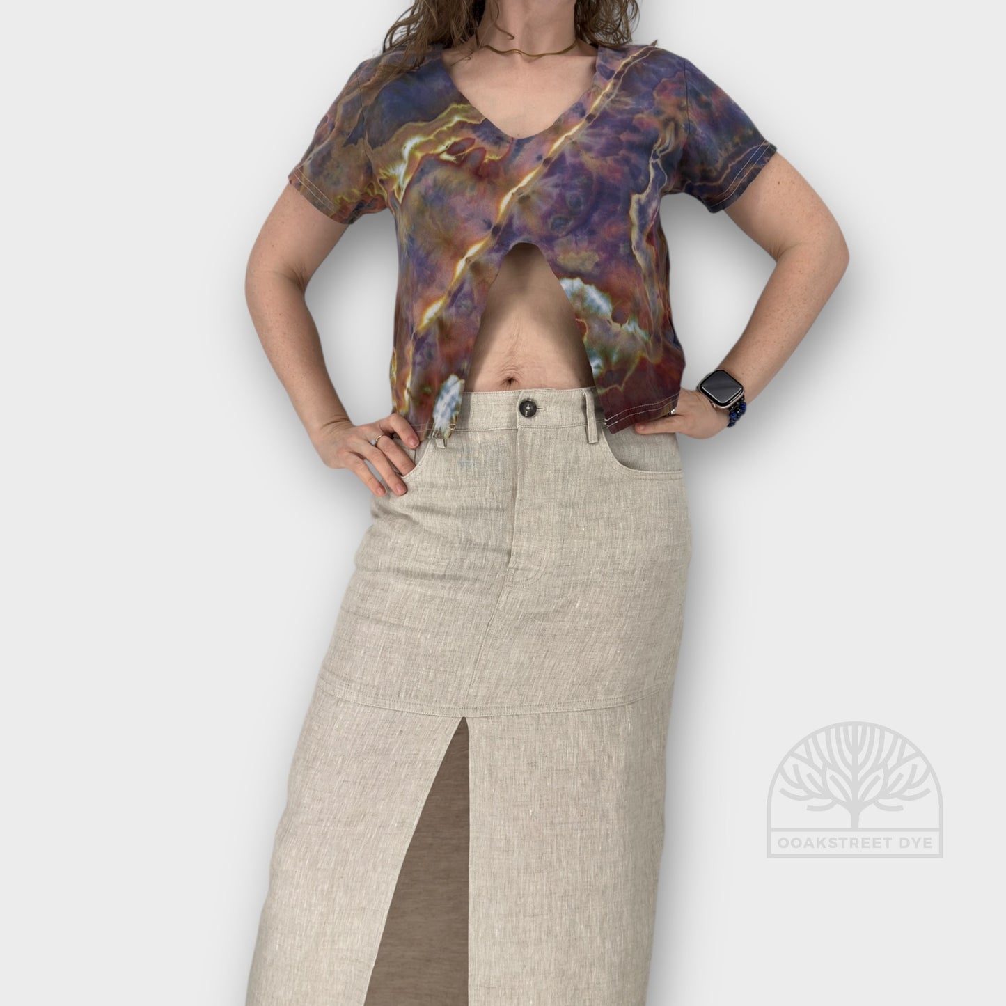 Plum Sunset Crop Tee | Size S