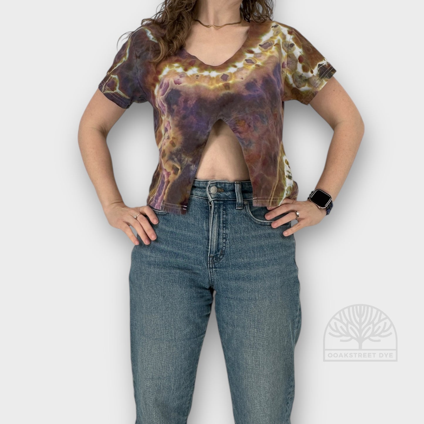 Plum Sunset Crop Tee | Size M