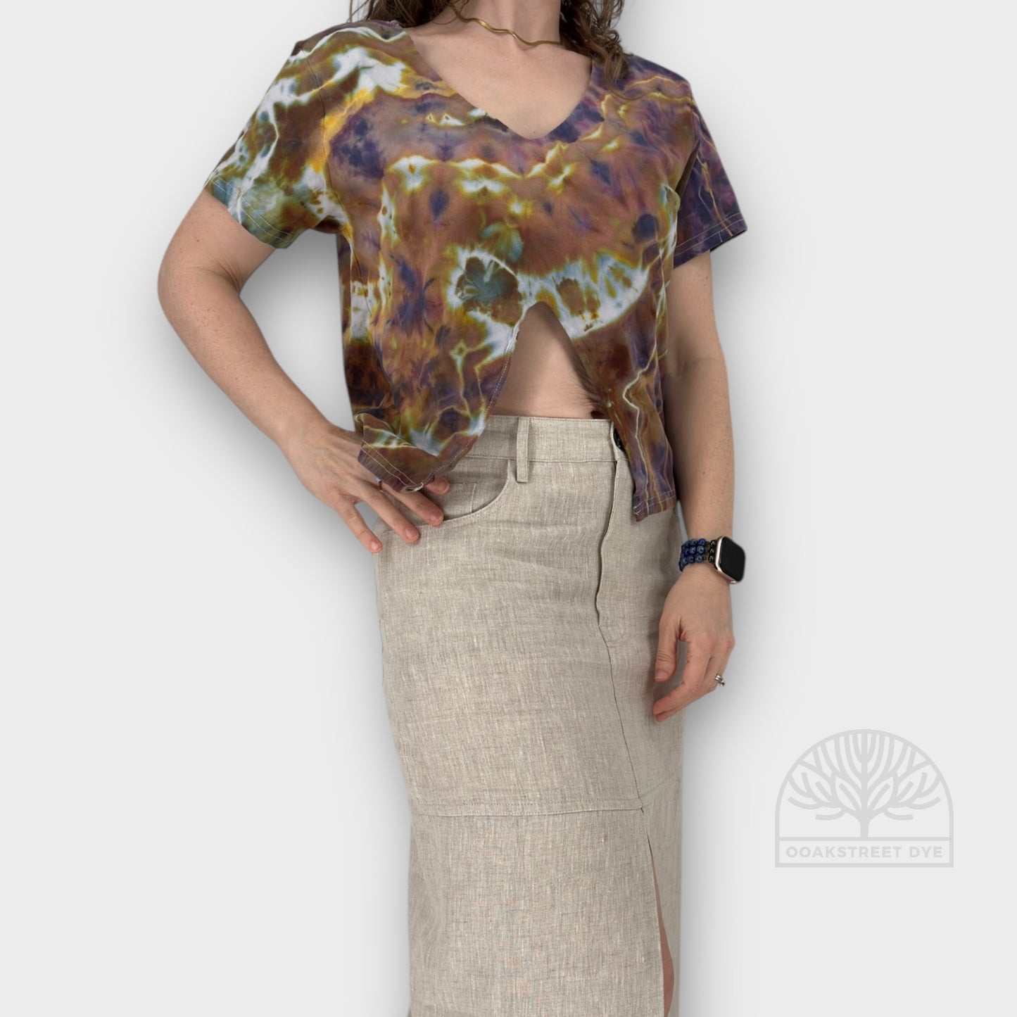 Plum Sunset Crop Tee | Size L