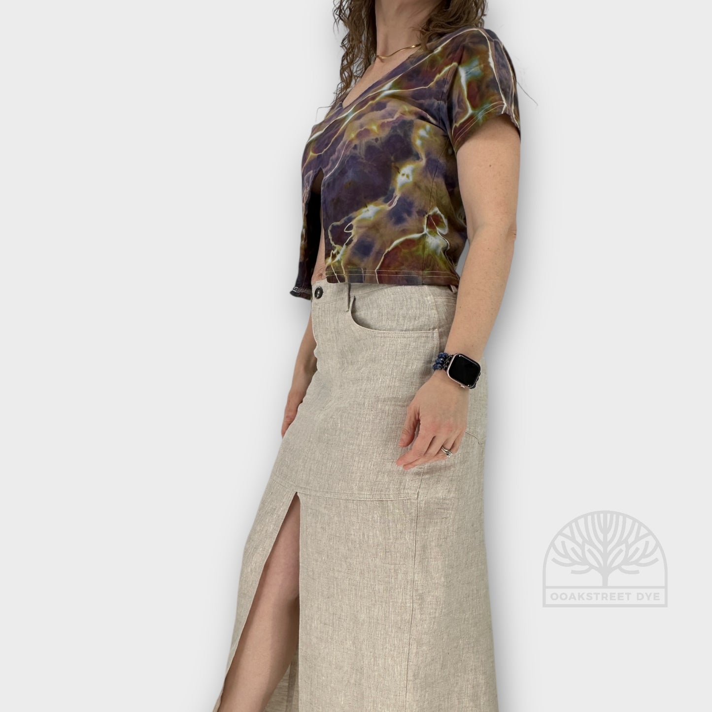 Plum Sunset Crop Tee | Size XS