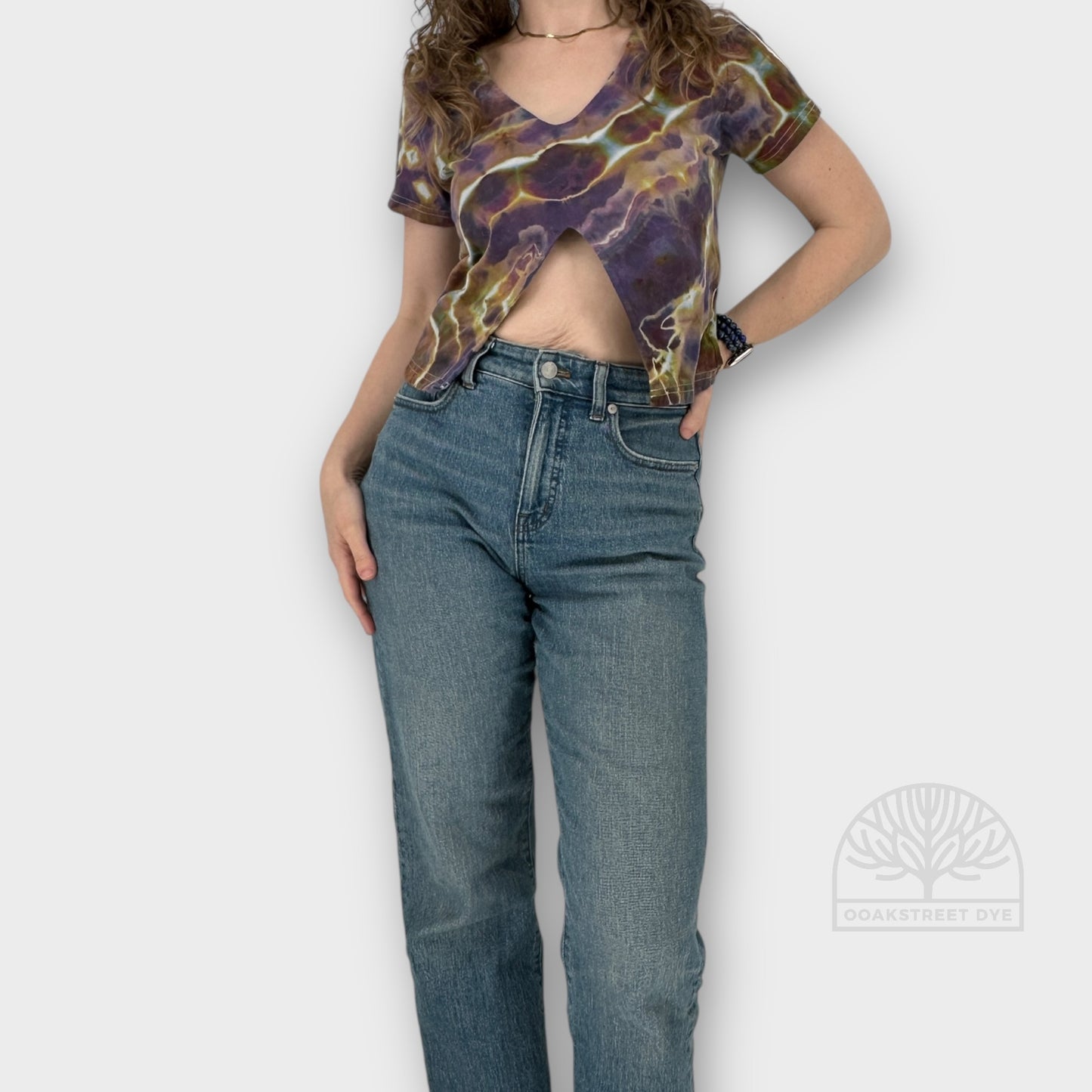 Plum Sunset Crop Tee | Size XS