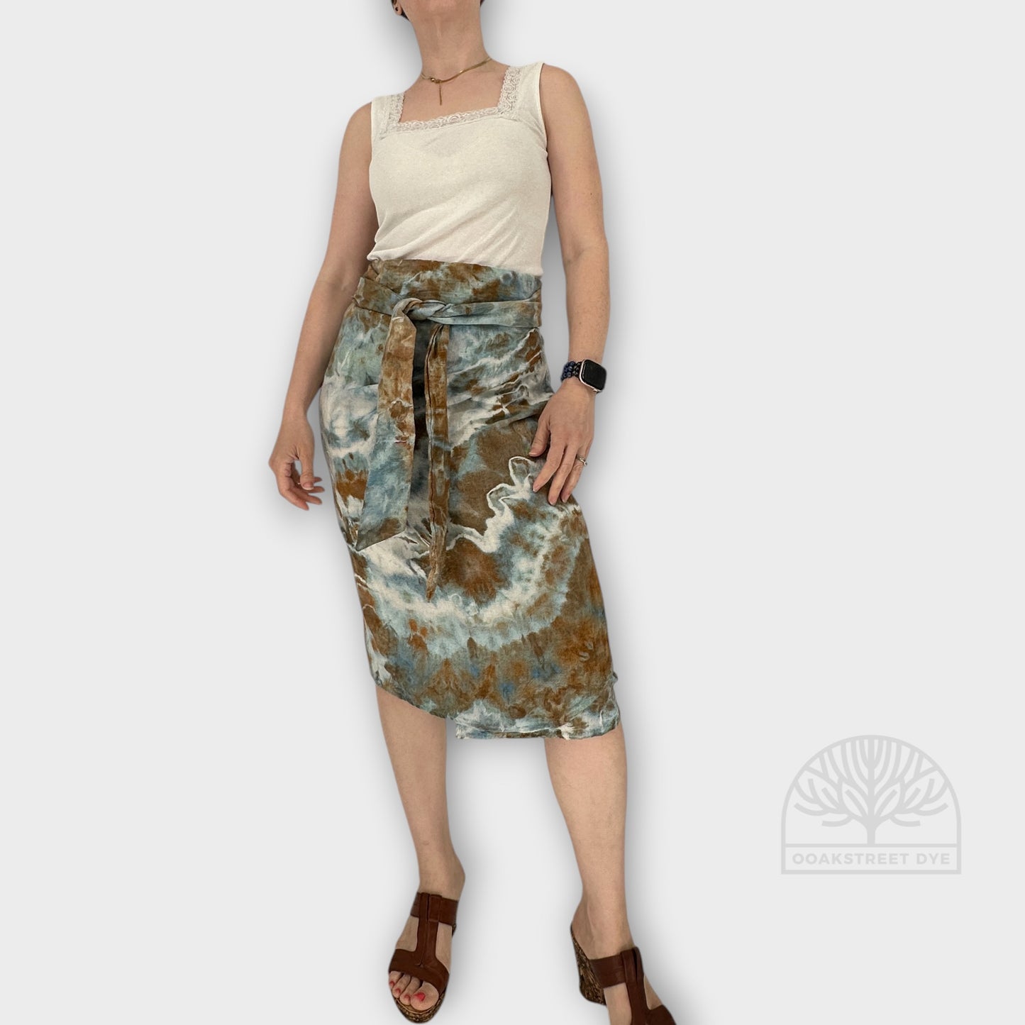 Shore Line Wrap Skirt Size L