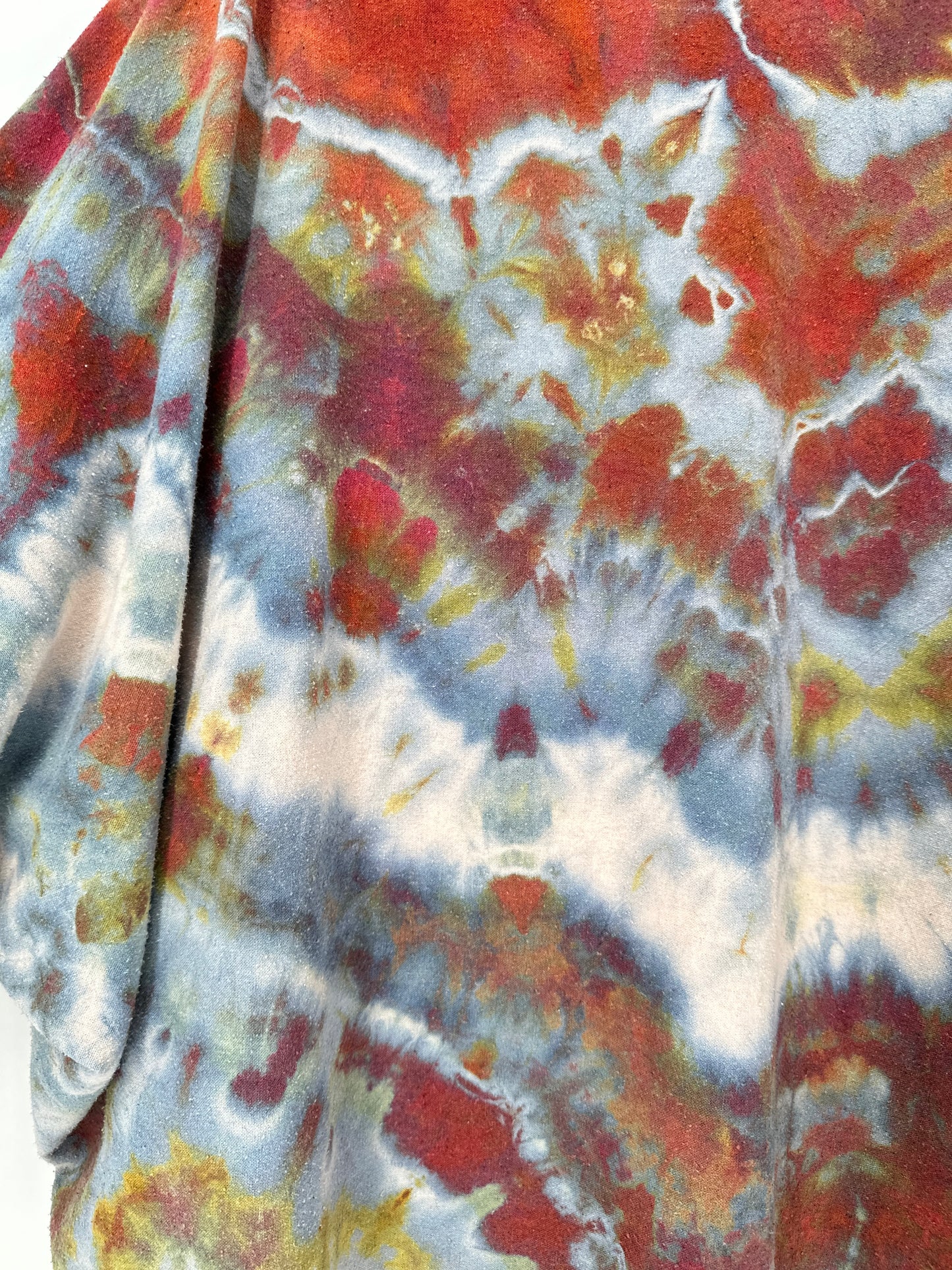 Silk Noil Crimson Sunset Cocoon Jacket | One Size Plus