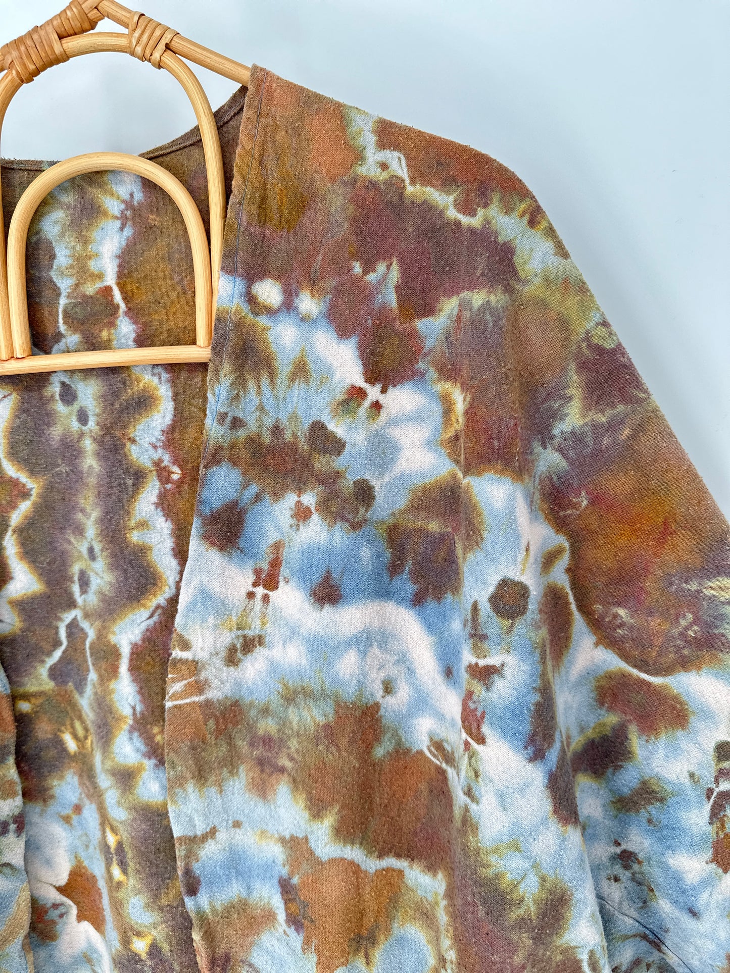 Silk Noil Forest Prism Cocoon Jacket | One Size