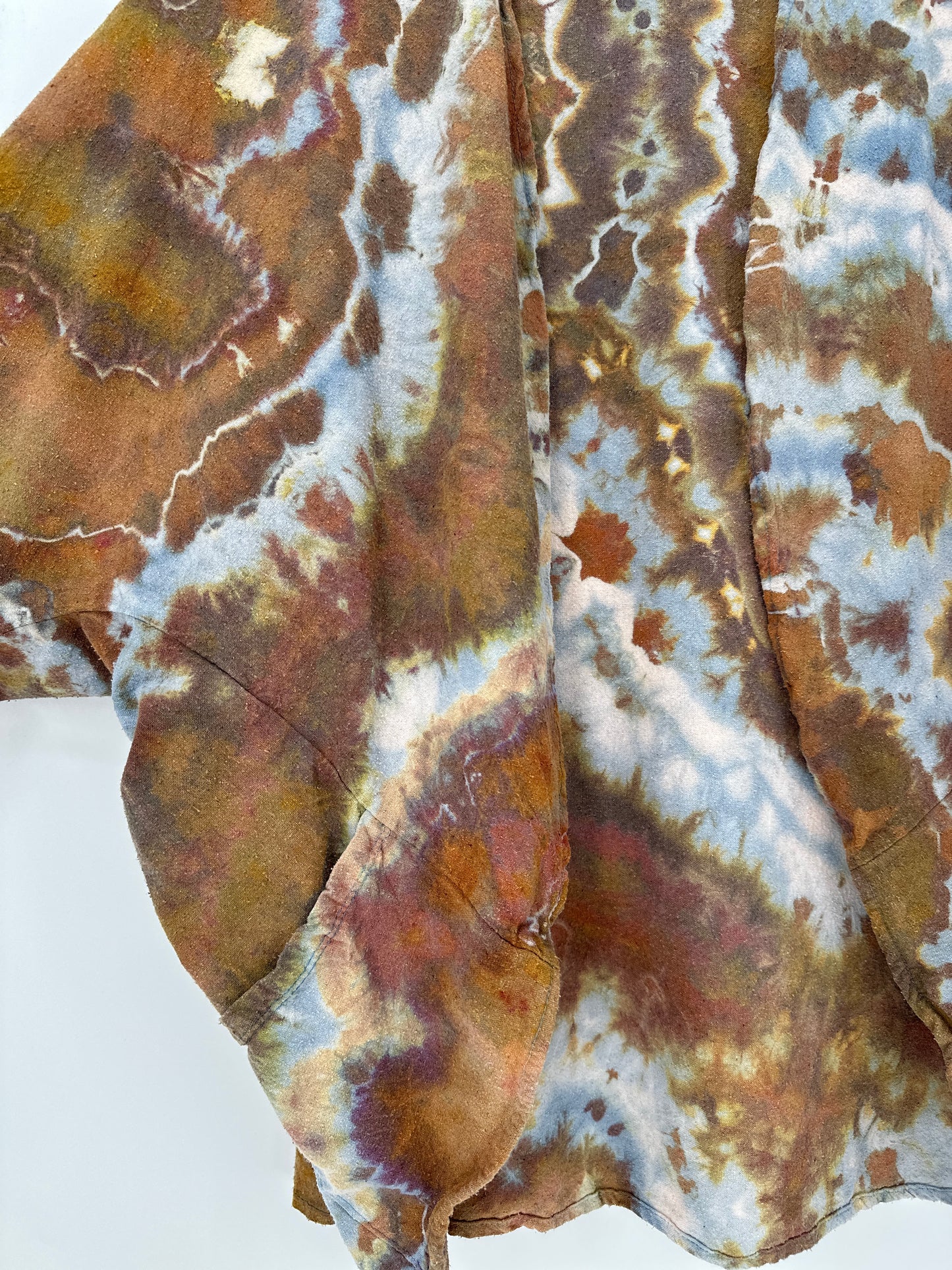 Silk Noil Forest Prism Cocoon Jacket | One Size