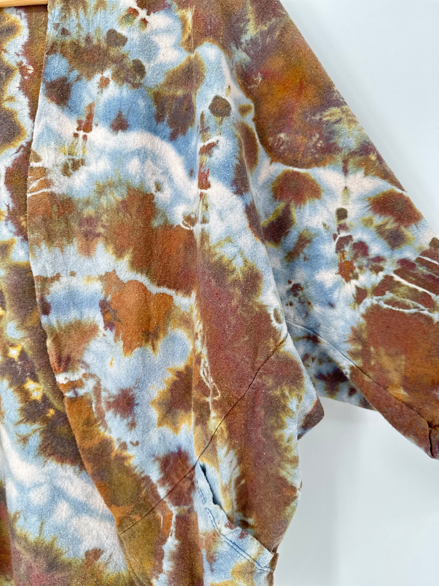 Silk Noil Forest Prism Cocoon Jacket | One Size