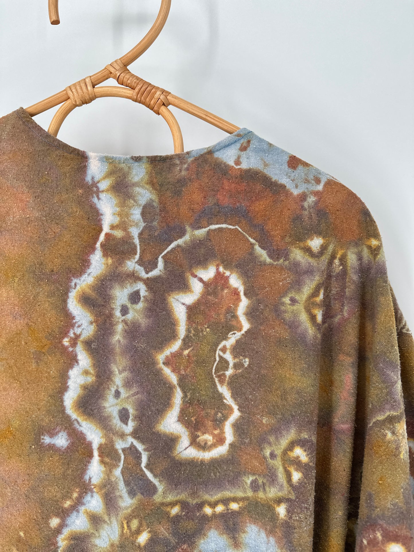 Silk Noil Forest Prism Cocoon Jacket | One Size