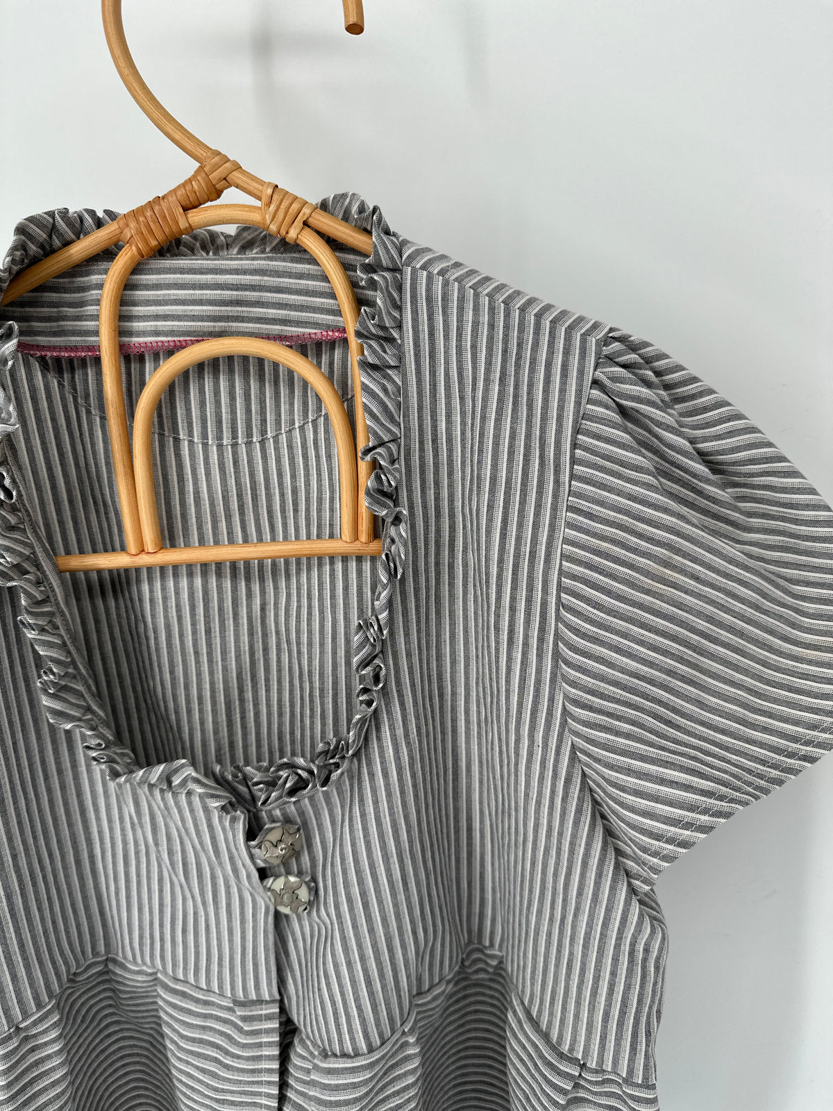 Quiet Lines - Handmade Striped Babydoll Top