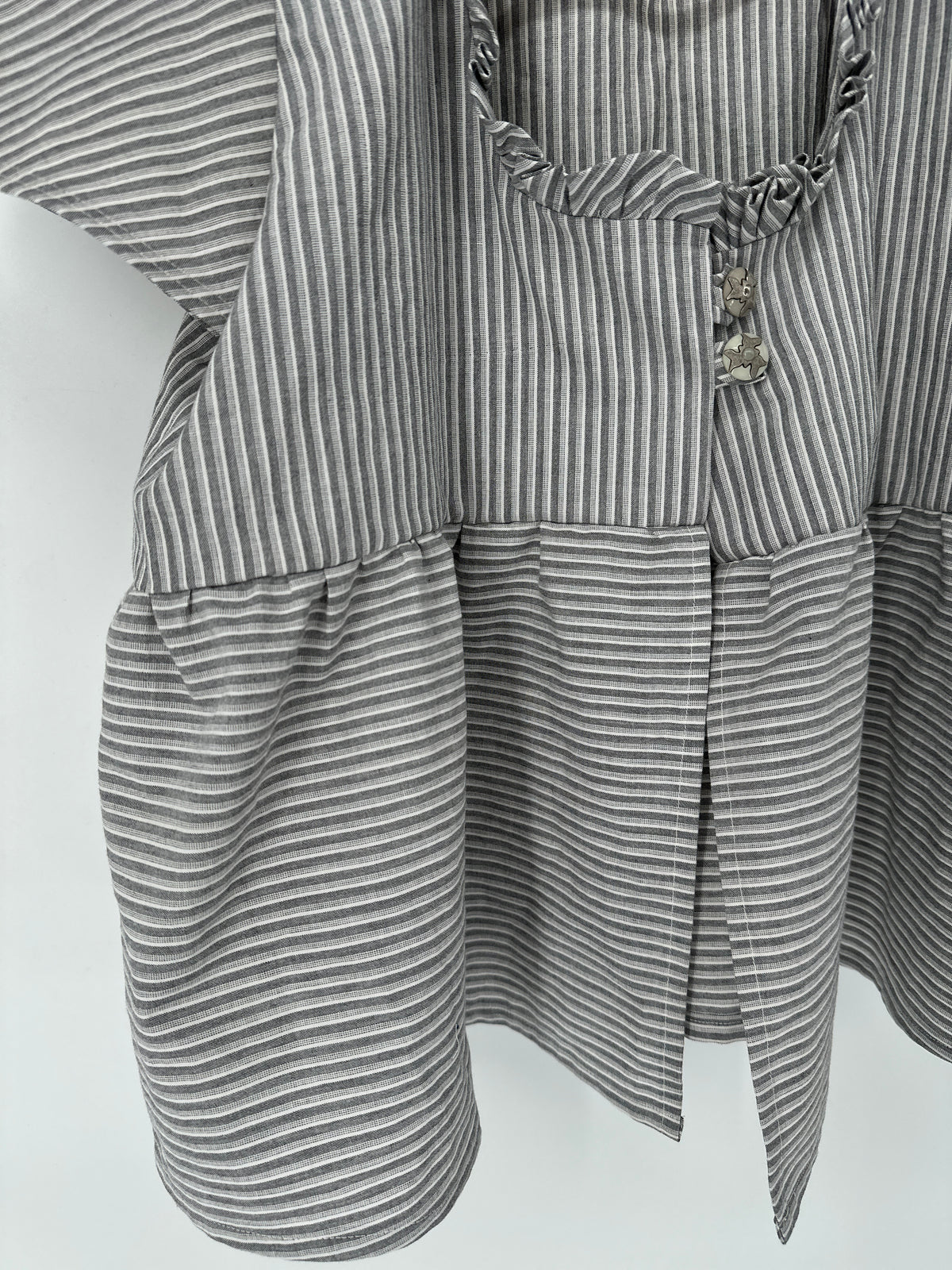 Quiet Lines - Handmade Striped Babydoll Top