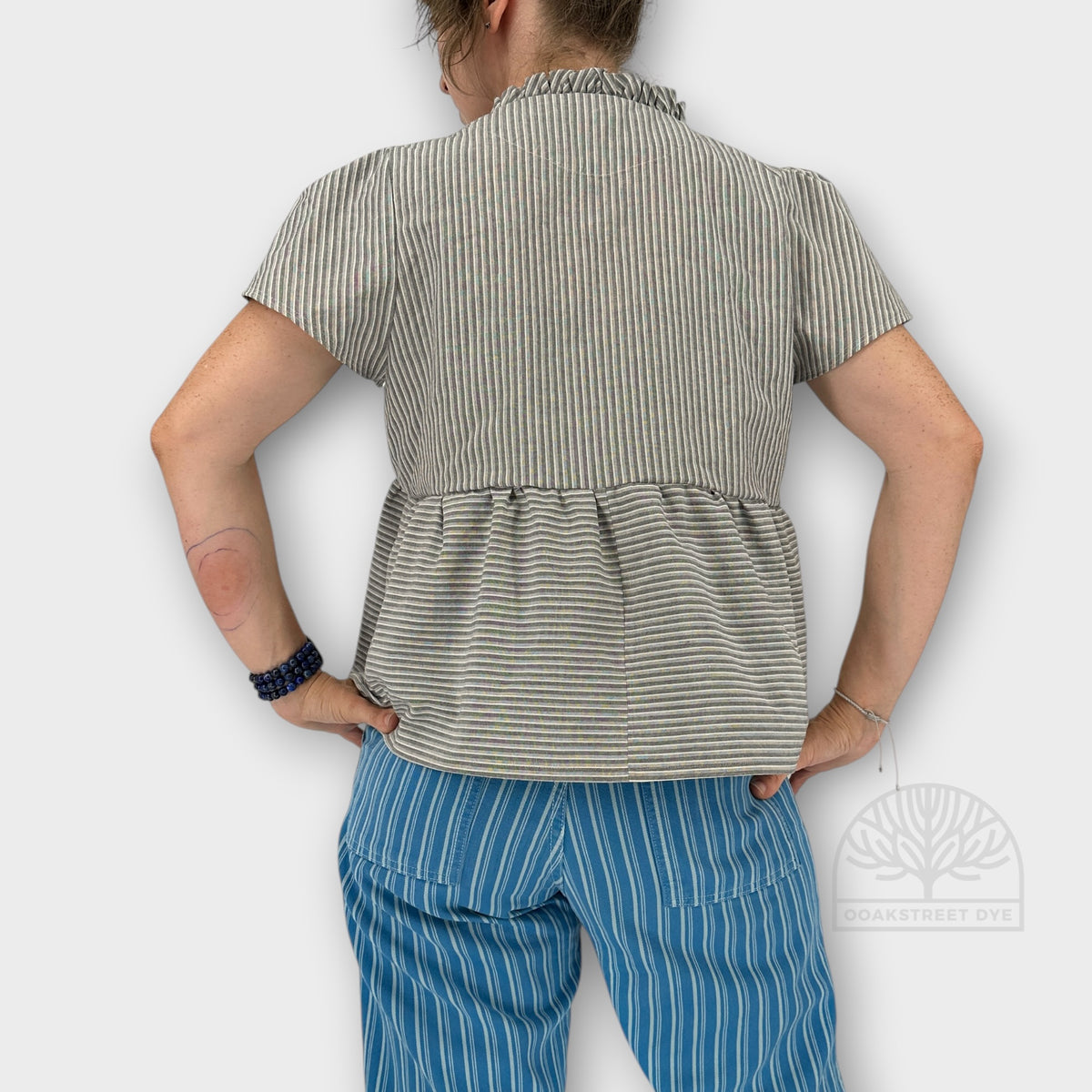 Quiet Lines - Handmade Striped Babydoll Top
