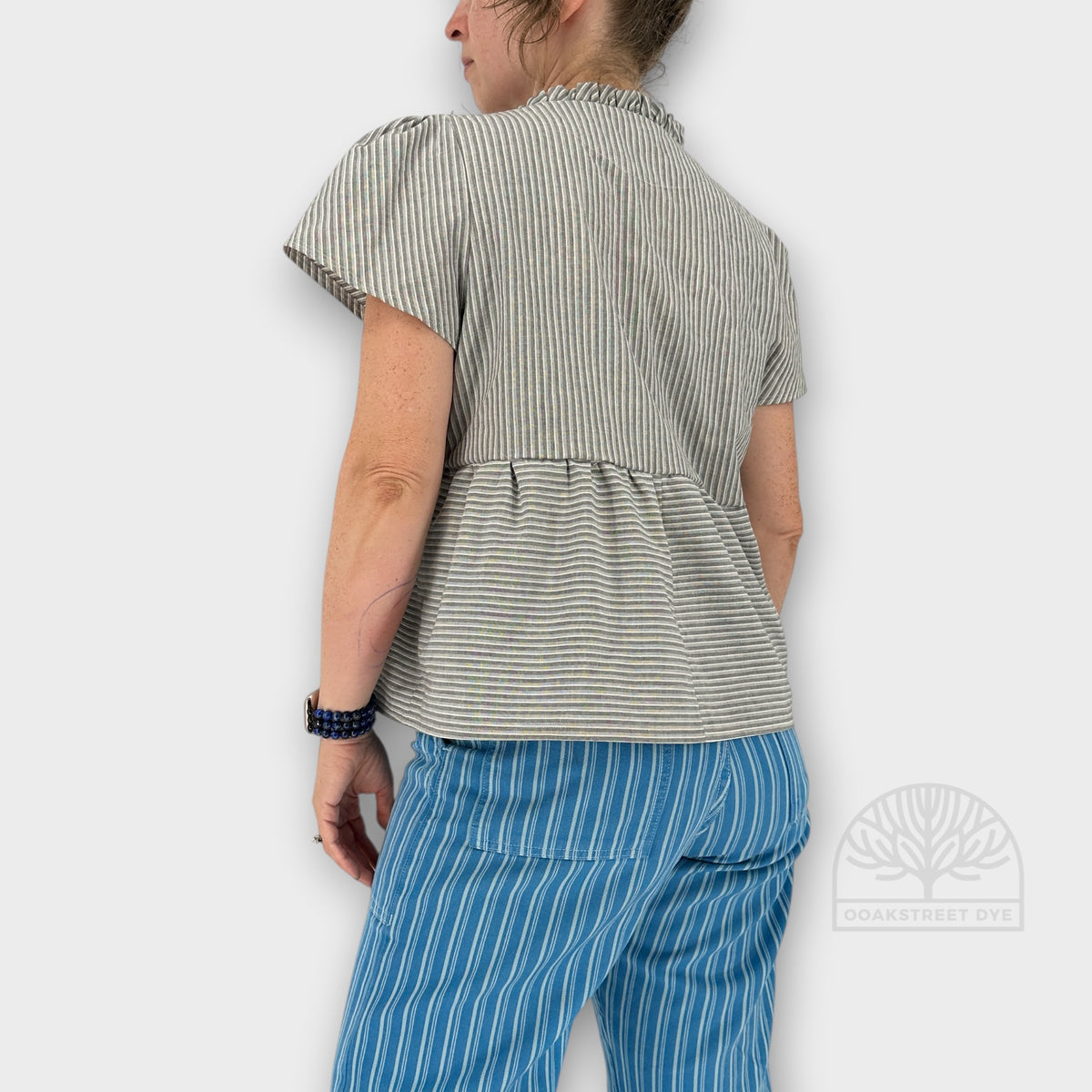 Quiet Lines - Handmade Striped Babydoll Top