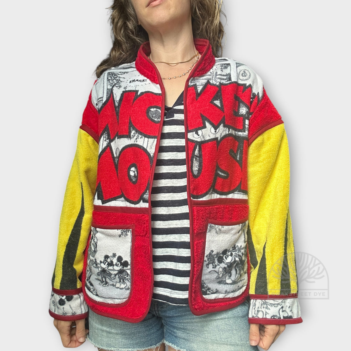 One-of-a-Kind Upcycled Comic Towel Jacket