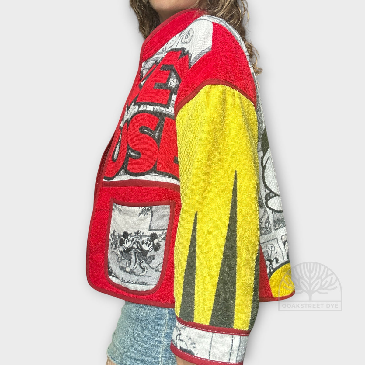 One-of-a-Kind Upcycled Comic Towel Jacket
