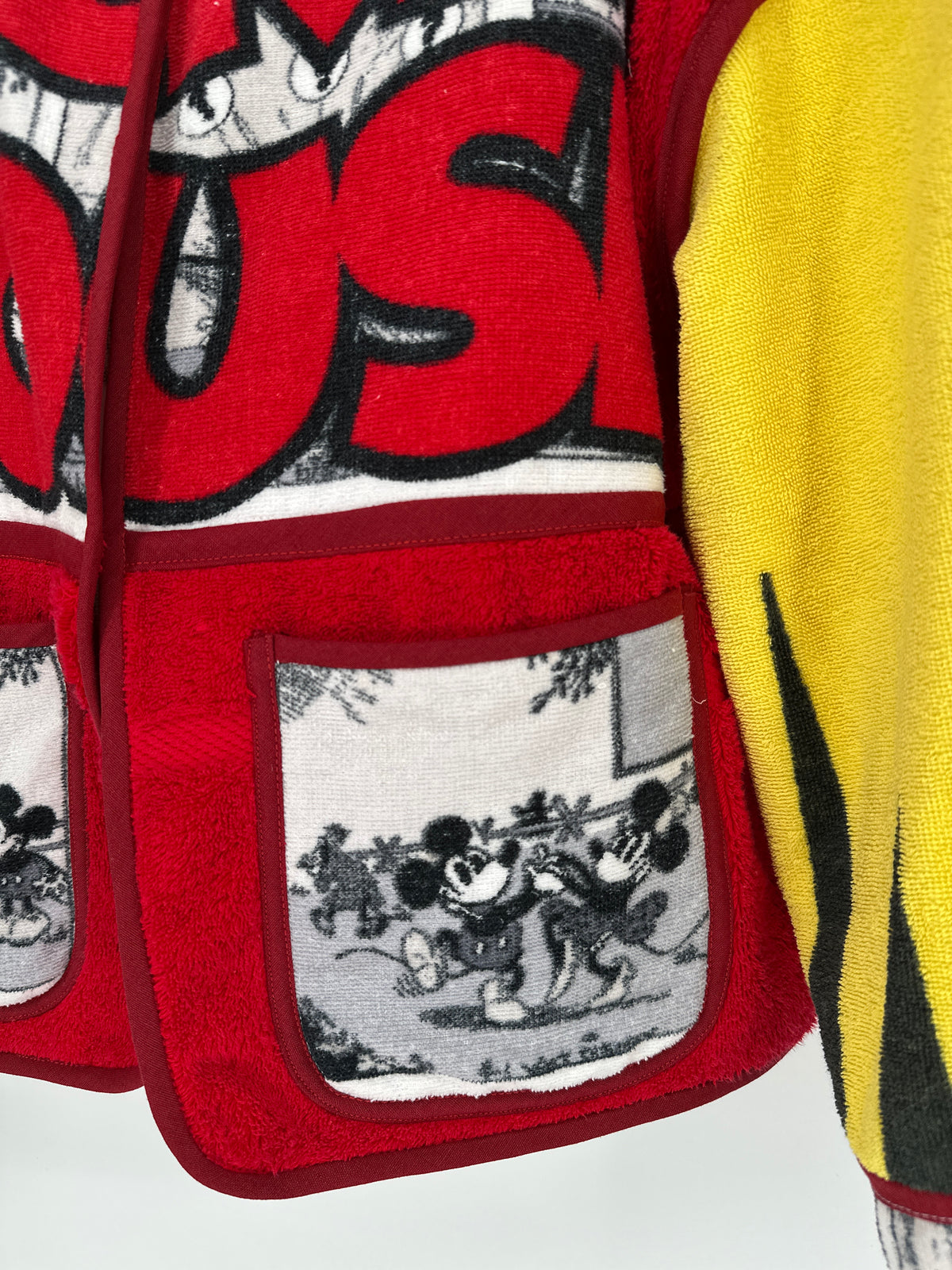 One-of-a-Kind Upcycled Comic Towel Jacket