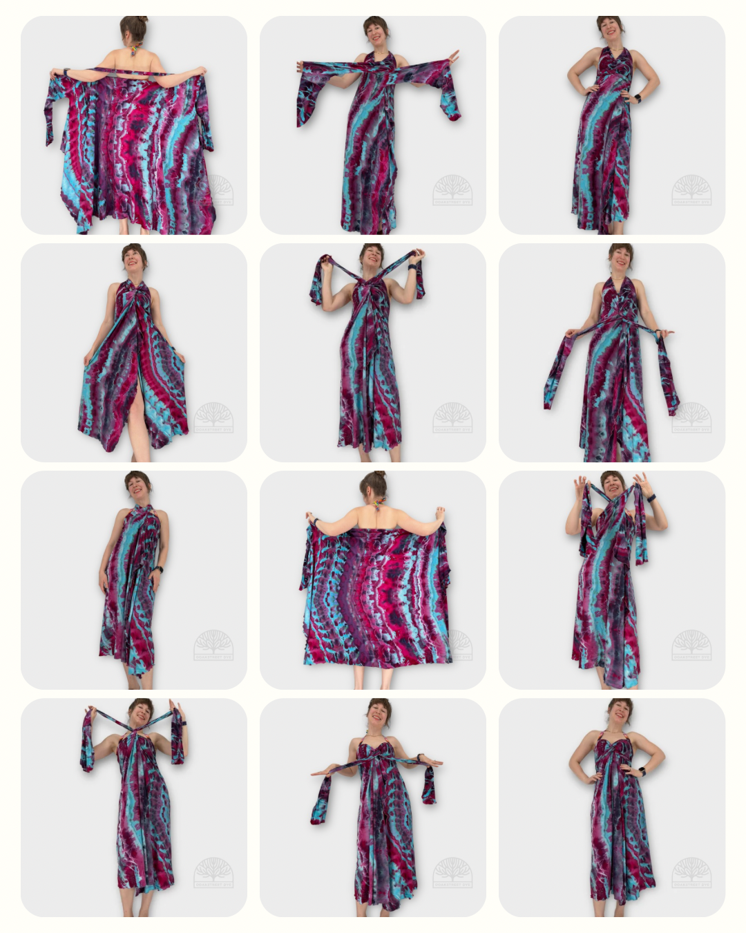 Pandora Multi-Way Tie Dye Dress |1X - 3X