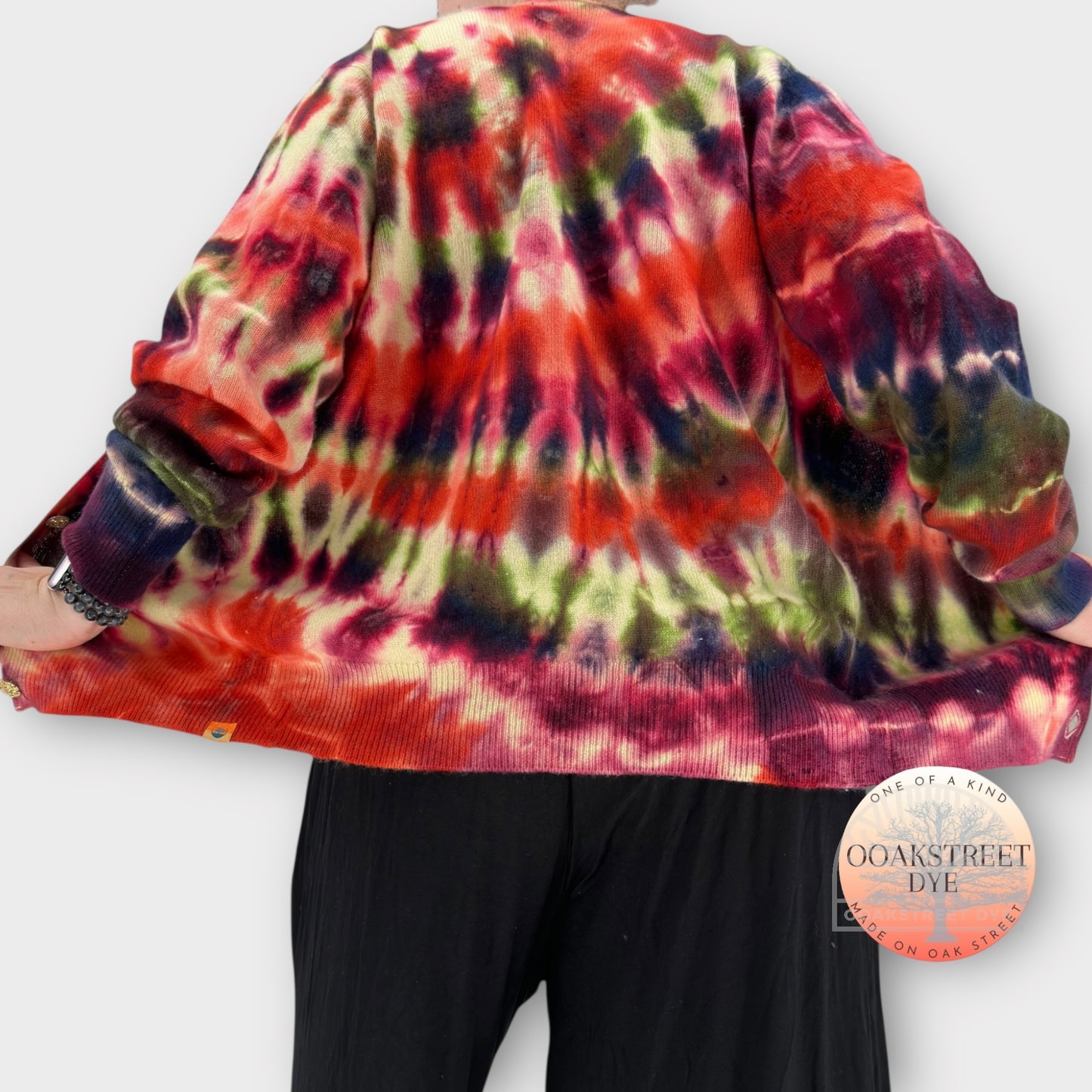 Vintage Scottish Cashmere Cardigan Swirl