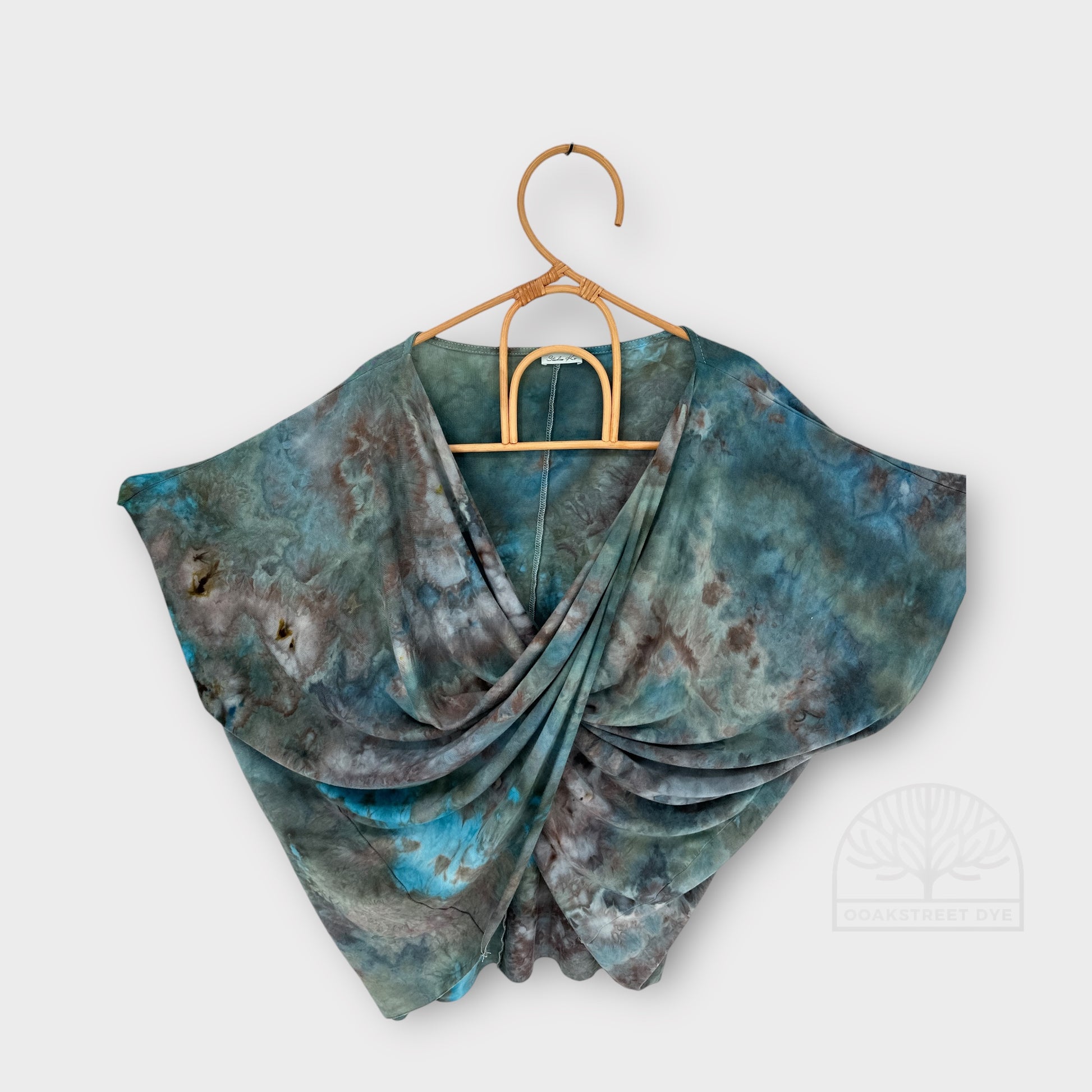Bronzite colorway inspired by raw bronzite stone, featuring layered bronze, charcoal, olive, and muted blue tones. Hand-dyed in small batches for natural variation.
