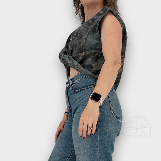 Salt of the Earth Linen Crop Top | Size S