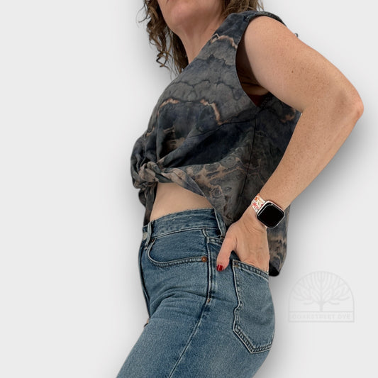 Salt of the Earth Linen Crop Top | Size M