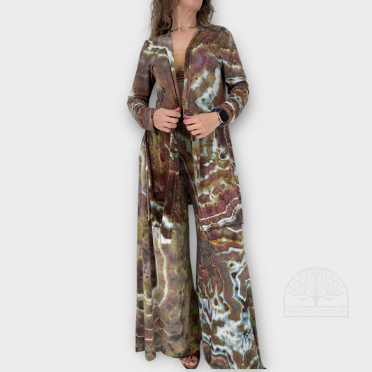 Forest Prism Palazzo & Cardigan Top Set