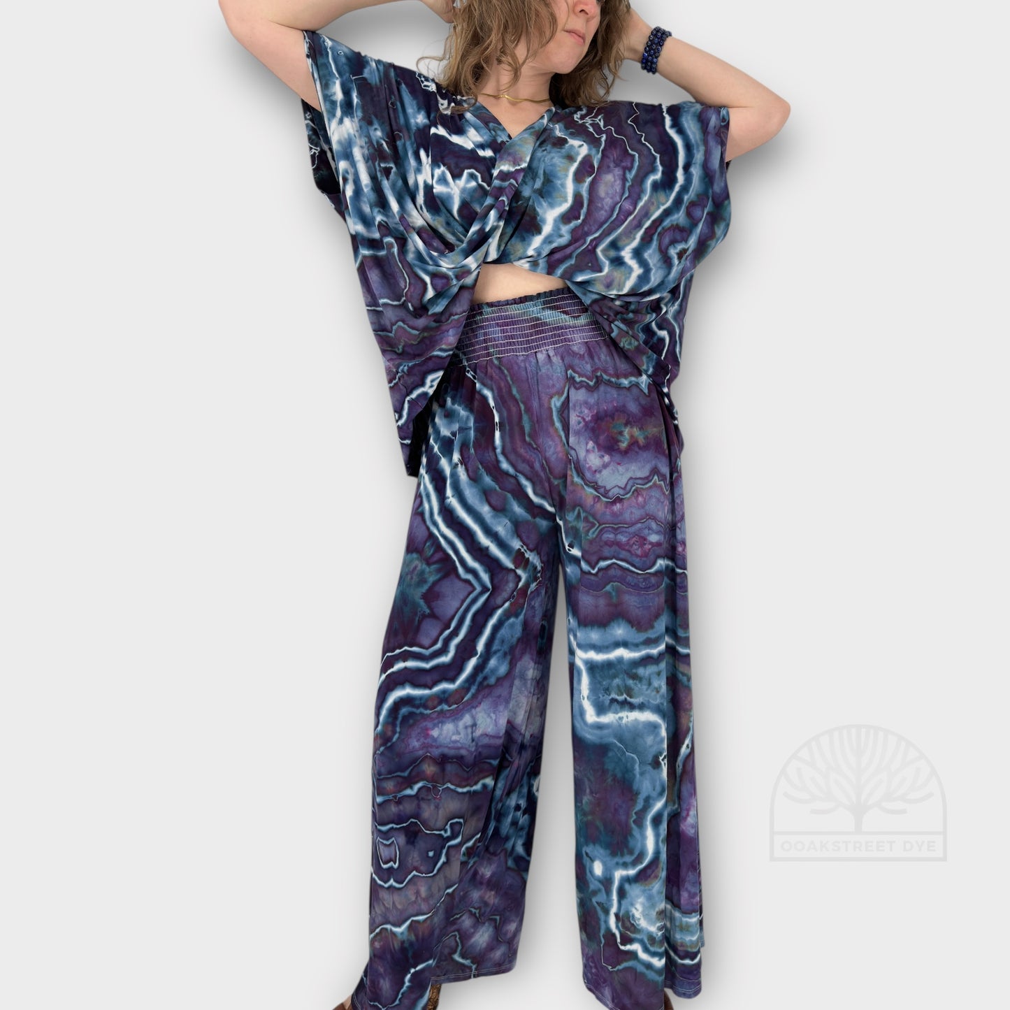 Violet Night Palazzo & Twist Top Set
